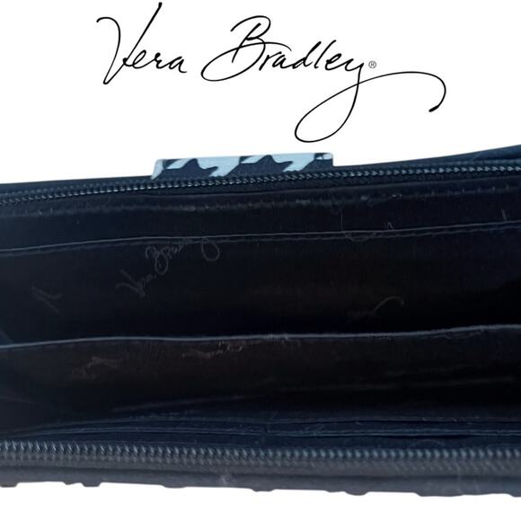 Vera Bradley Midnight Houndstooth Turn Lock Wallet EXCELLENT! - Picture 6 of 6